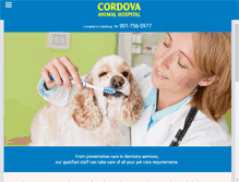 Tablet Screenshot of cordovaanimalhospital.com